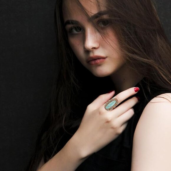 Turquoise Gold Ring - Picture 5 of 6